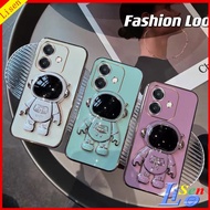 Casing oppo A3X 5G/A3 Pro 5G/A38/A18/A58/A60/A78 5G Astronaut stand phone anti drop soft shell YHY