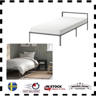 READY STOCK 1KEA GRIMSBU Bed frame, grey, Single, 90x200 cm
