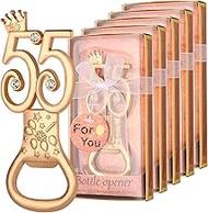 24 boxes of rose gold themed 55th birthday bottle openers, suitable for 55th anniversary wedding par