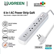 UGREEN 15143 Power Strip 6 in 1 Socket + Adapter 30W USB A USB C