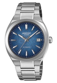 Montres Company 香港註冊公司 (33年老店)卡西歐 CASIO Edifice  機械手錶 機械錶 機械手表 機械表 自動上鏈 透視旋入式錶背 100米防水 不鏽鋼實心錶帶 不鏽鋼 藍