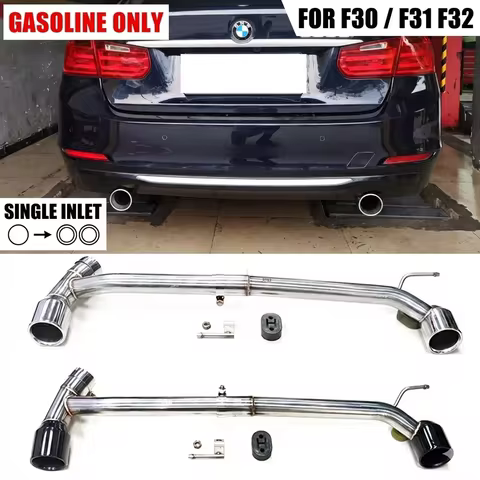 Dual Exhaust Tip Conversion for BMW F30 F31 F32 F36 320i 420i 318i 418i Petrol 335i Style Single Tip