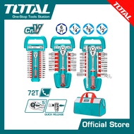 TOTAL Combo set 59 ชุดด้ามฟรีพร้อมลูกบ๊อก Cr-V 3 ตัวชุด (57 ชิ้น) พร้อมกระเป๋าเครื่องมือช่าง (ขนาด 1