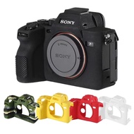 Suitable for Sony A7M4 A7R5 A7RM5 Micro SLR Silicone Case Camera Protective Case Lychee Pattern