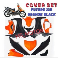 COVERSET HONDA FUTURE 125 ORANGE BLACK OREN HITAM BODY COVER SET FUTURE125