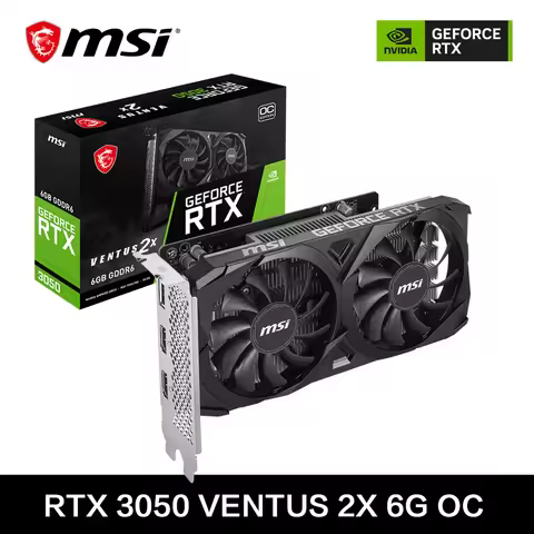 MSI GeForce RTX 3050 VENTUS 2X 6G OC Gaming Graphics Card 6GB GDDR6 96-bit HDMI DP PCI-E 4.0x8 Deskt