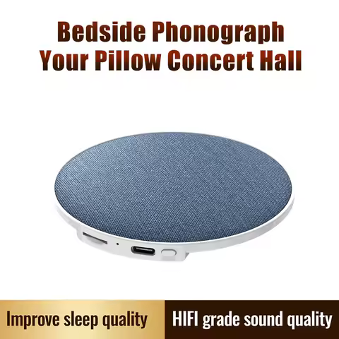 Wireless Pillow Speaker Sleep Aid 360° Surround Sound Bluetooth 5.4 HiFi Stereo Sound Private Audio 
