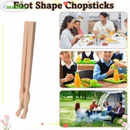 MOLIHA 1pair Foot Shape Chopsticks, With Straw 22cm Toe-Shaped Chopsticks, Novelty Soles of Feet Eas