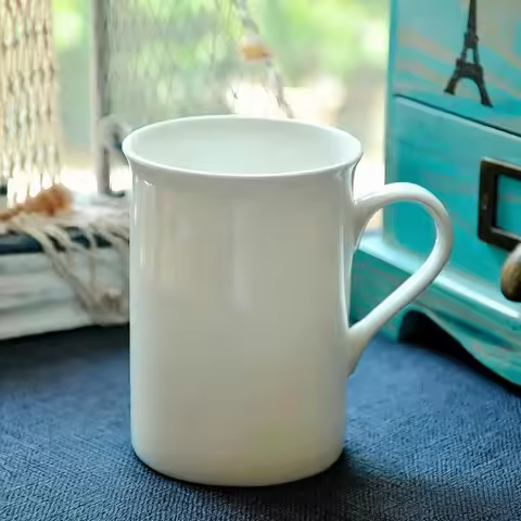 320ML, plain white bone china tumbler, ceramic tea mug, porcelain taza cafe expresso coffee cup, whi