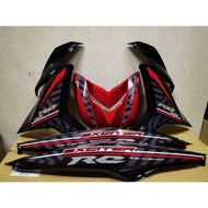 y15 V1 V2 MERAH HITAM EXCITER RC COVER SET TAMPAL SIAP STICKER