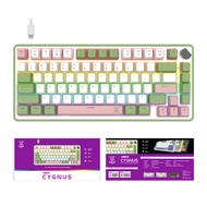 NUBWO X804 CYGNUS 75%+Knob Mechanical Keybord (มีสาย) Hot-Swap 3pin Macro Mini RGB ประกัน2ปี