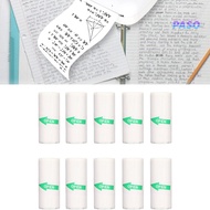 PASO 10 Rolls 57x25mm Self-adhesive Thermal Paper Multipurpose Compact Ink-free Portable Thermal Pri