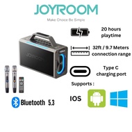 Joyroom MW03 Wireless Karaoke 2 Mic Bluetooth 5.3 Speaker Audio Subwoofer Outdoor Portable Speaker