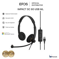 EPOS ENTERPRISE | SENNHEISER IMPACT SC 60 USB ML Double-Sided USB Headset