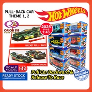 Hot Wheels Pull-Back Car 2025 New Theme Mighty K/ Time Attaxi/ Dimachinni Veloce/ GT Scorcher 1:43