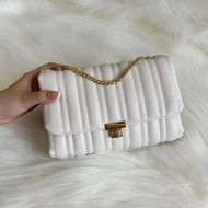 ZARA FABRIC MINI TWEED BOWLING BAG/TAS ZARA TWEED MINI RANTAI/TAS SELEMPANG MINI TWEED
