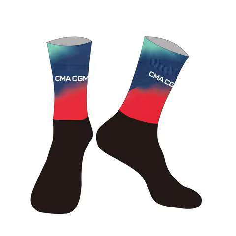 LASER CUT ONE PAIR 2026 AG2R CMA CGM TEAM Cycling Socks Antislip Bike Bicycle Racing MITI Breathable