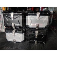 45L ALUMINIUM TOP BOX X DESIGN KOTAK MOTOSIKAL PETI ALUMINIUM BOX MOTORCYCLE XMAX NMAX ADV NVX Y15 B