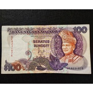Malaysia Old Banknote RM 100 Jaafar Sign Prefix AE (High Grade )