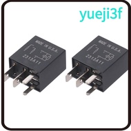 YUEJI Multi-Purpose Relay, 0.98x0.86x0.59in Black Multi-Function Relay, Replacement 4 Pins ABS Plast
