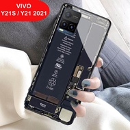 Softcase Glass Kaca VIVO Y21 Y21s 2021 - Casing Handphone VIVO Y21 Y21s 2021 [ S07 ].
