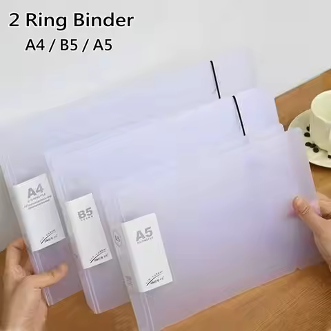 2-Ring Binder A4 Landscape Paper Organizer Document Binder A5 B5 Transparent Binder Sleeves 2-hole F