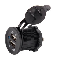 3.1a Dual USB Charger Lighter 2 USB Ports Car Motorcycle Charger DC 12V