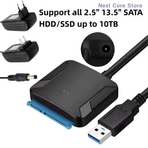 [NC]1 Set 3.5/2.5 Inch SSD HDD Hard Drive Disk Converter SATA To USB 3.0 Adapter Cable Support UASP 