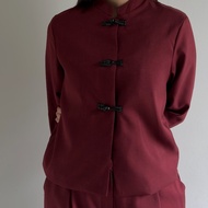 Mandarin Blazer - Woman At Work Semi Wool Blazer Woman