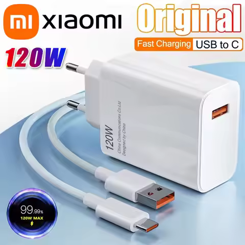 Xiaomi Original 120W Ultra Fast Charger QC 5.0 EU Plug 6A Type C Cable For IPhone Pro Max Samsung Ra