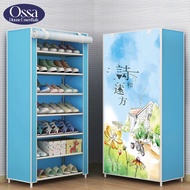 Ossa ตู้รองเท้า CC1 - CC5 ชั้นวางรองเท้า ตู้รองเท้า 7-10 ชั้น (ผ้าคลุม non woven) กันน้ำ กันฝุ่น ชั้นรองเท้าพับได้ ตู้รองเท้าญี่ปุ่น