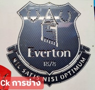 Everton โลโกเอฟเวอร์ตัน เหล็กตัดเลเซอร์ ขนาด 50*50 cm. kevlar เคลือยเคฟล่า ใช้สีพ่นรถยนต์ภายนอก 2k ท