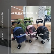 FOLDABLE PET STROLLER DOG TROLLEY PET CARGO STROLLER KUCING ANJING HEWAN PELIHARAAN
