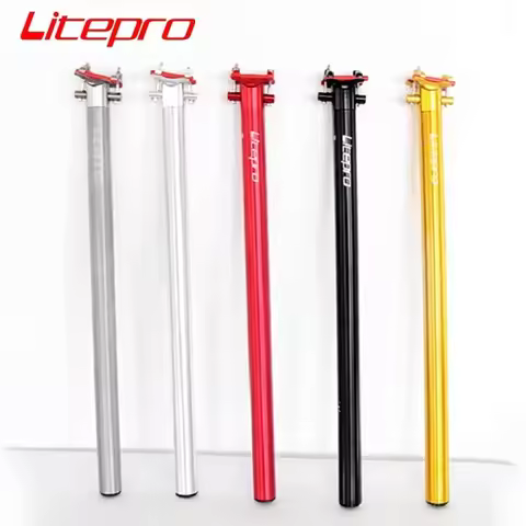 Litepro A61 33.9mm x 600mm Ultralight Folding Bike Seat Post Aluminum Alloy Folding Bicycle Seat Tub