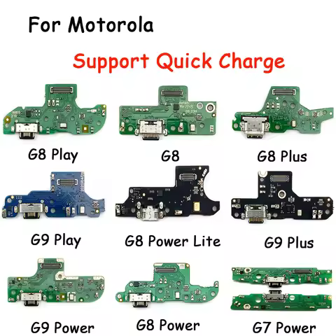 USB With Micro Charging Port Charger Dock Flex Cable With IC Microphone Board For Moto G6 G7 G8 G9 P