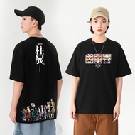Kids Cotton Demon Slayer Akaza T Shirt Cartoon Anime Print Short Sleeve Comfortable Casual Boys Girl