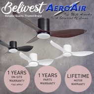 (LOWEST PRICE GUARANTEED) AEROAIR AA-335 35, 46, 52inch DC Motor Ceiling Fan - with/without LED Light - Last Memory