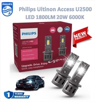 Philips หลอดไฟหน้ารถยนต์ LED Ultinon Access U2500 1800LM 6000K H3 รับประกัน 1 ปี