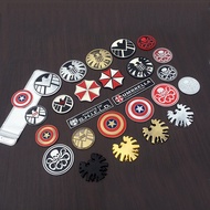 3d Three-Dimensional S.H.I.E.L.D. Car Logo Captain America Car Sticker Protective Umbrella Metal Lab