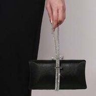 Lightweight, Business Casual Rhinestone Decor Bucket Bag Mini Drawstring Design, Clear Bag Faux Pear