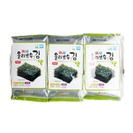 Garami Natural Olive Oil Laver Seaweed 3pck Korean Seaweed Chips Natural Olive Oil Flavor