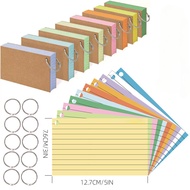 Colored Index Cards 3x5 Inch Flash Cards with Ring Lined Flashcards Note Cards for Studying School S
