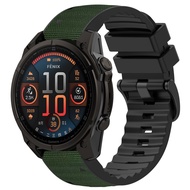 Garmin Fenix 8 51mm 47mm E 7 7X Pro Strap Silicone+Nylon Waterproof 26mm 22mm