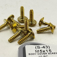 Body Cover Screw M5X15 Gold - 1 Psc