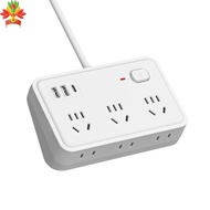 6-Outlet Surge Protection Power Strip with 4 USB Ports - Ultra-Thin Flat Plug Extension Cord 5-Foot