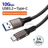 USB3.2 Gen2 10Gbps Cable USB A to C Cable 3A 60W QC3.0 Fast Charging for Samsung S25FE. S25Ultra S22