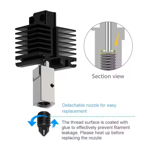 For Bambulab X1 x1c p1p P1S Nozzle Hardened Steel 0.2 0.4 0.6 0.8 1.0mm Nozzles For Bambu Lab Upgrad