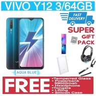 VIVO Y12 RAM 3/64GB GARANSI RESMI VIVO INDONESIA - Biru, bonus lengkap