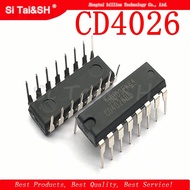 10pcs/lot CD4026 CD4026BE 4026 IC CMOS Counters Decade/Divider DIP 16