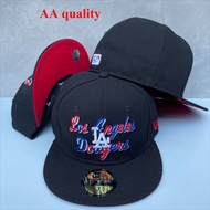 Baseball cap, size AA quality, New Era 59FIFTY, Los Angeles Dodgers MLB black flat brim outdoor sun 